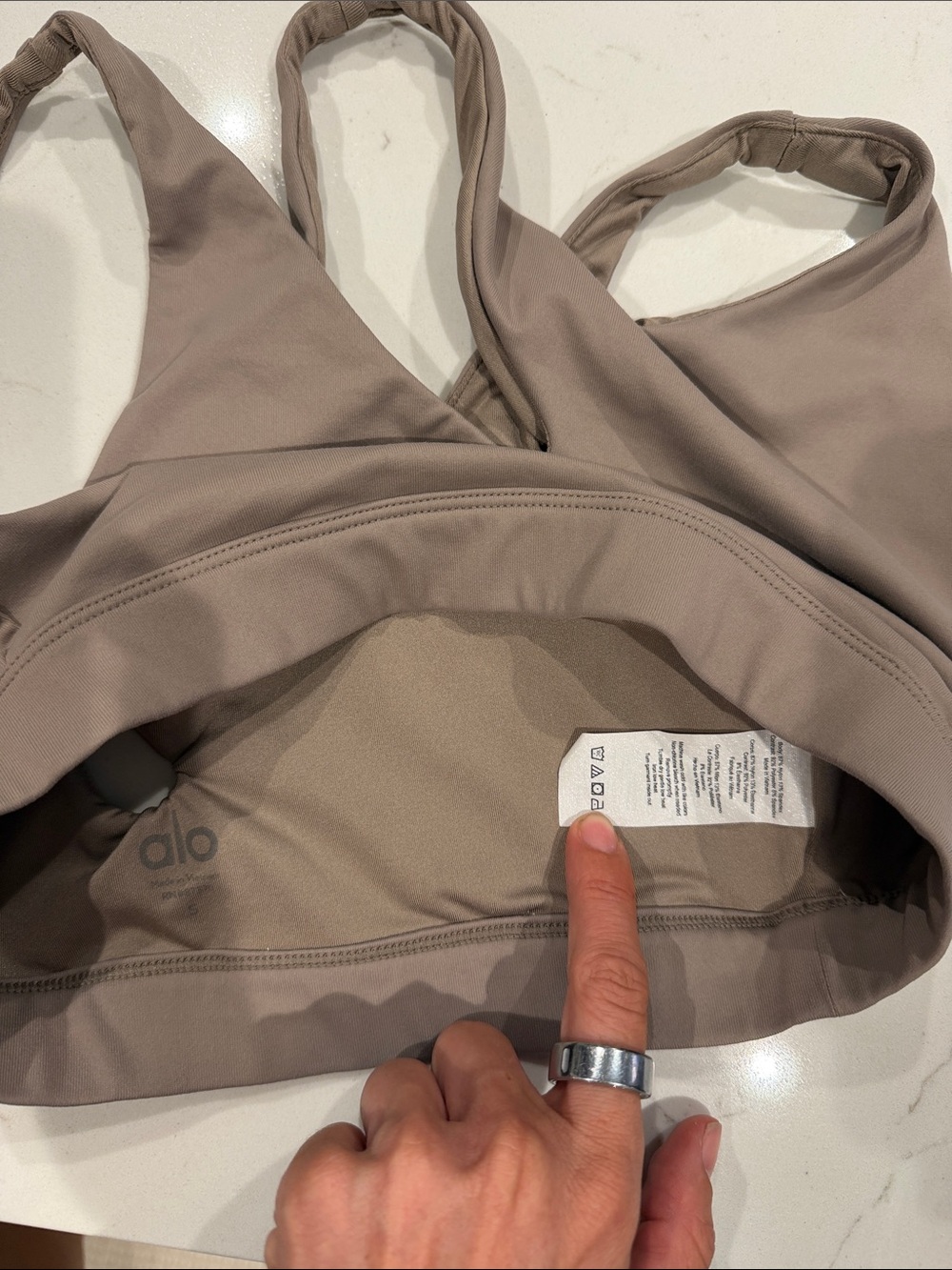 ALO Yoga Taupe Sports Bra - Picture 4 of 4
